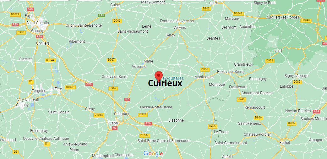 Où se situe Cuirieux (02350)