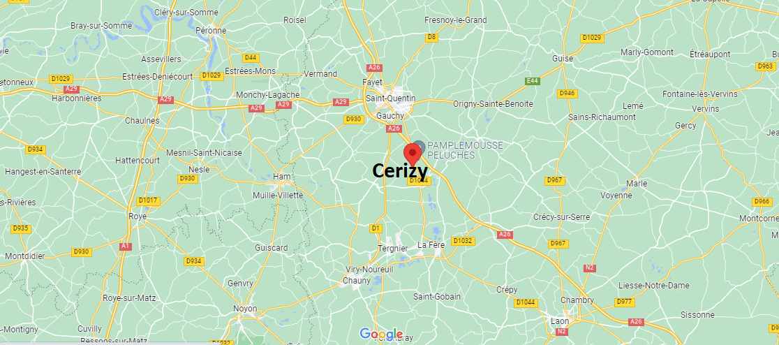 Où se situe Cerizy (02240)