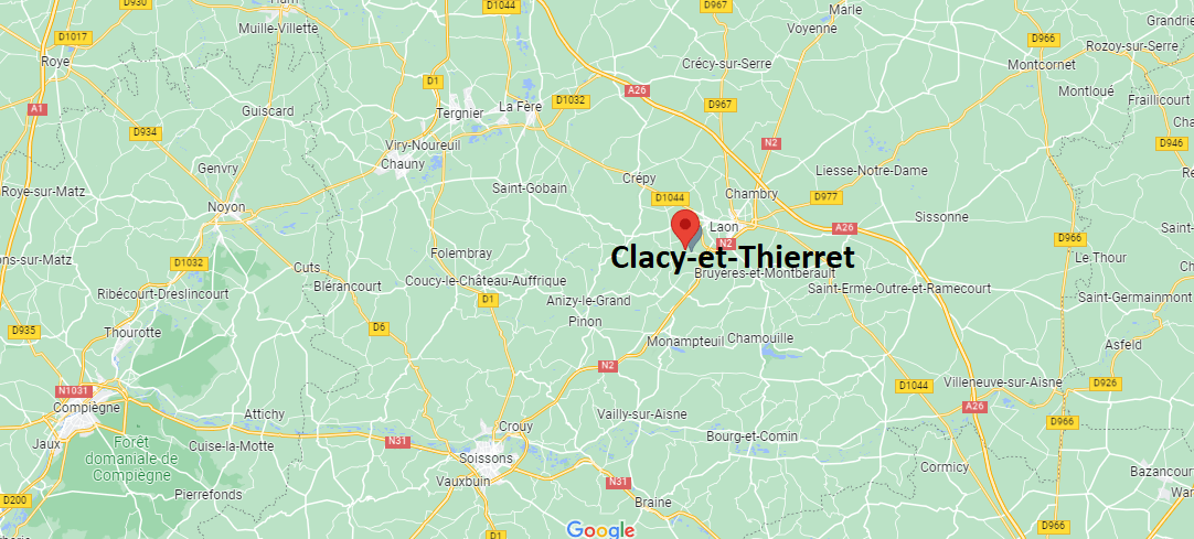 Où se situe Clacy-et-Thierret (02000)