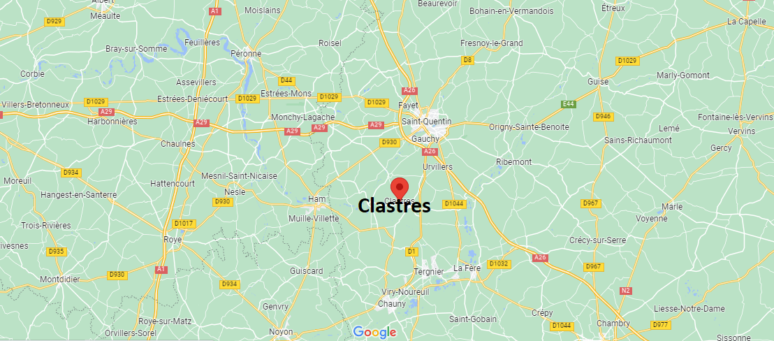 Où se situe Clastres (02440)