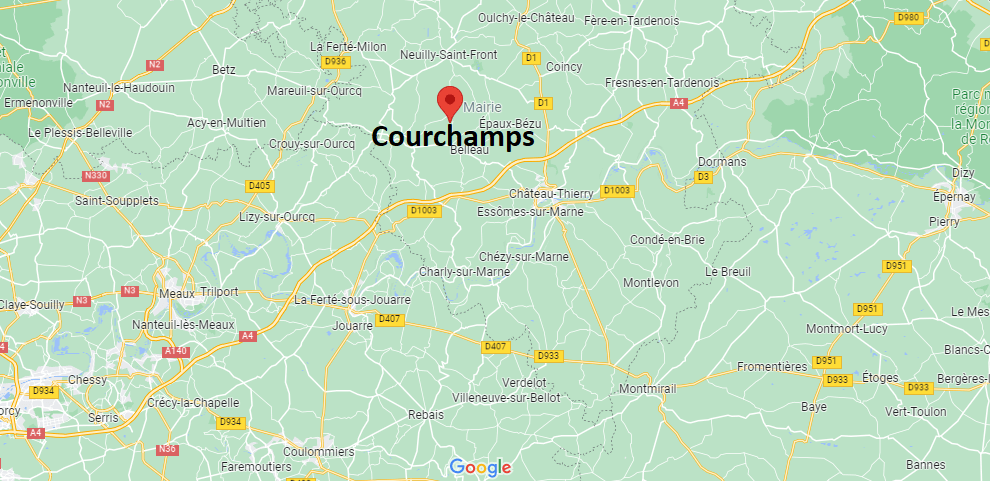 Où se situe Courchamps (02810)