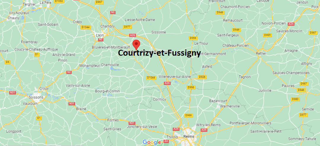 Où se situe Courtrizy-et-Fussigny (02820)