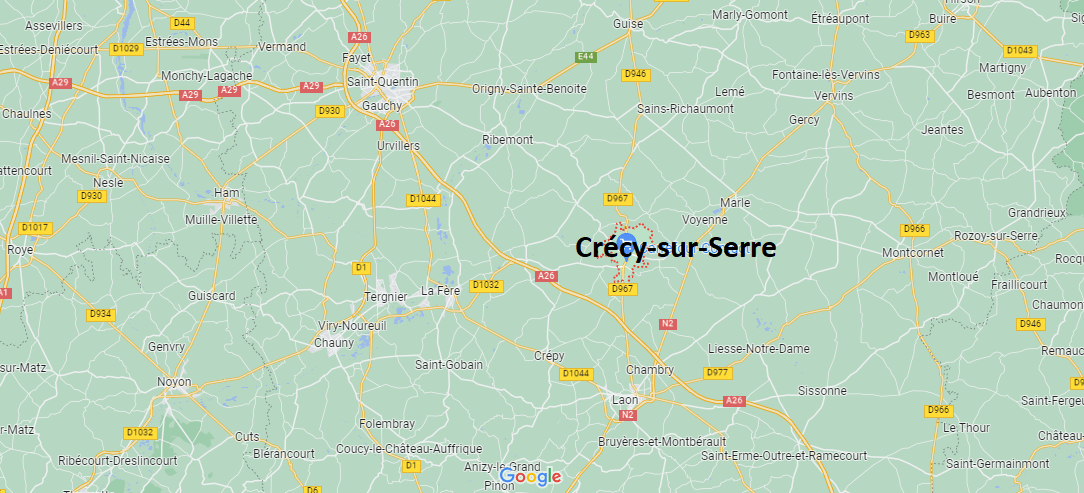 Où se situe Crécy-sur-Serre (02270)