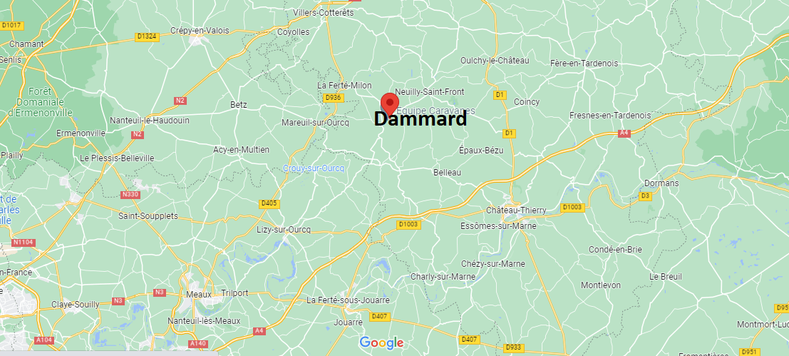 Où se situe Dammard (02470)