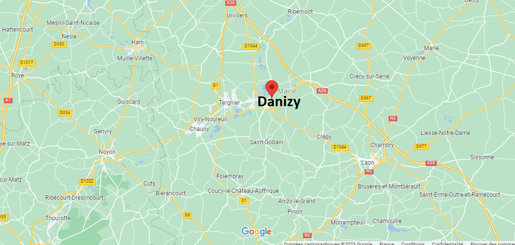 Où se situe Danizy (02800)