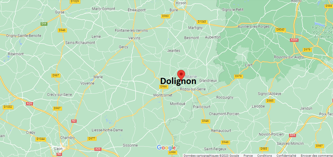 Où se situe Dolignon (02360)