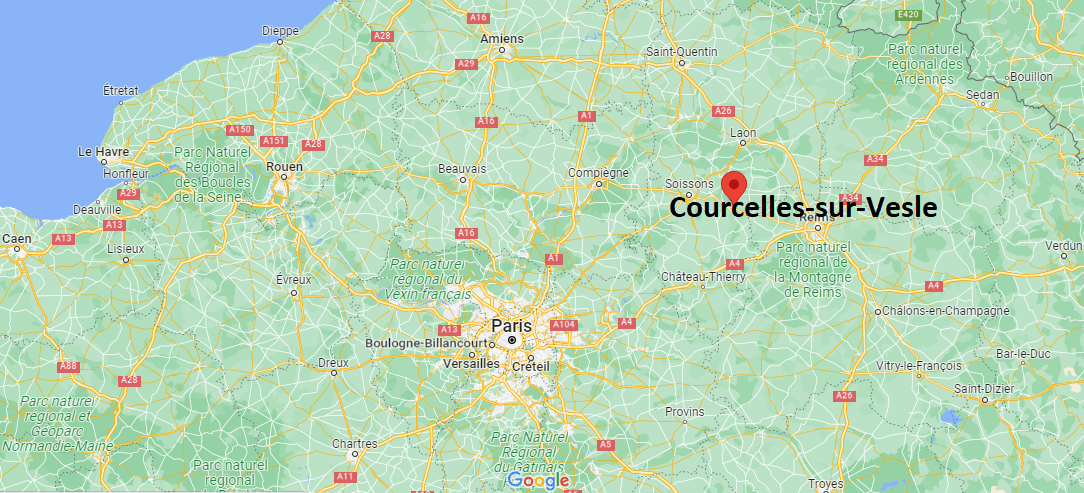 Où se trouve Courcelles-sur-Vesle