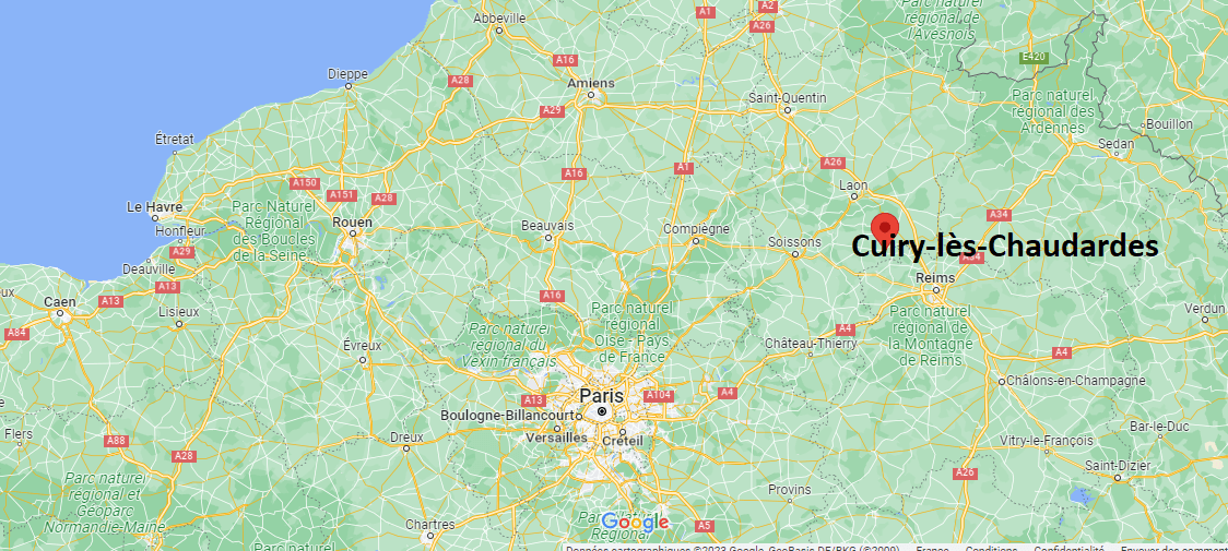 Où se trouve Cuiry-lès-Chaudardes