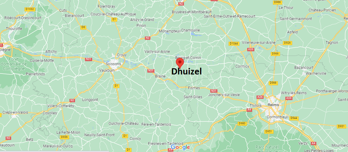 Où se situe Dhuizel (02220)
