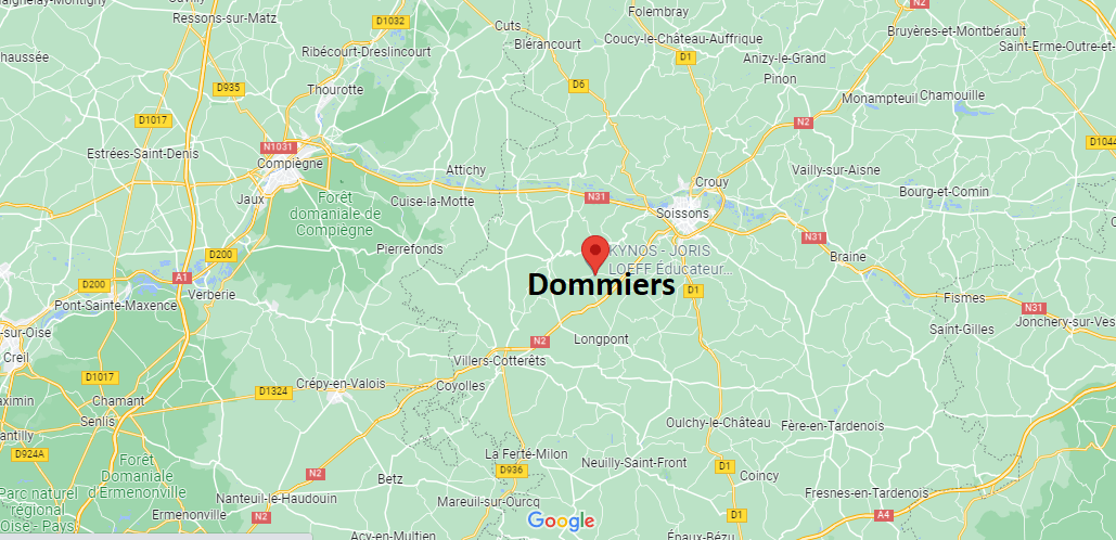 Où se situe Dommiers (02600)