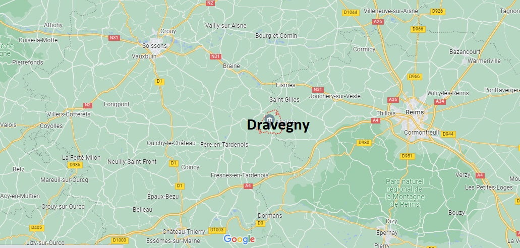 Où se situe Dravegny (02130)