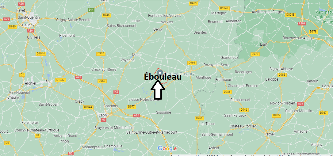 Où se situe Ébouleau (02350)