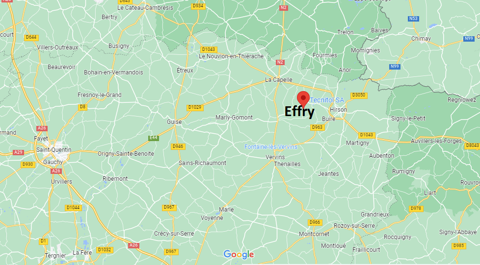 Où se situe Effry (02500)