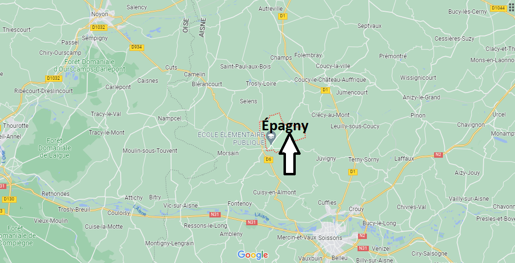 Où se situe Épagny (02290)