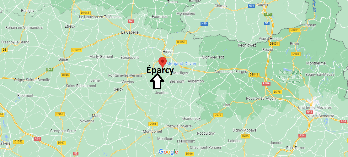 Où se situe Éparcy (02500)