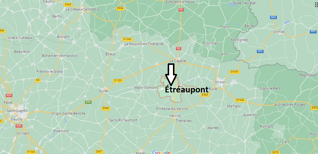 Où se situe Étréaupont (02580)