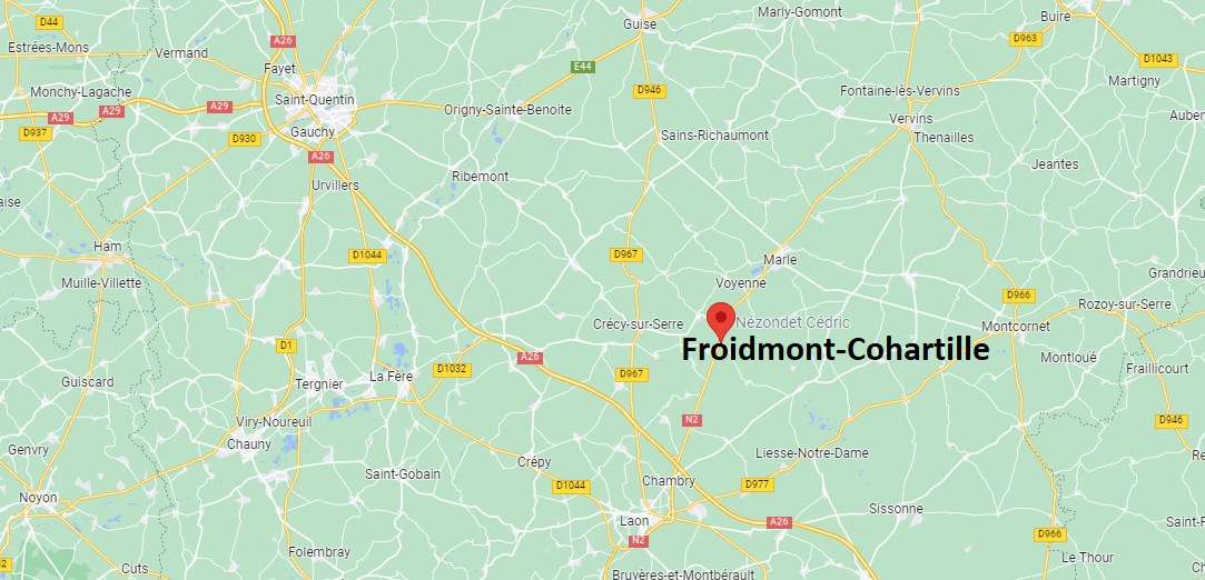 Où se situe Froidmont-Cohartille (02270)