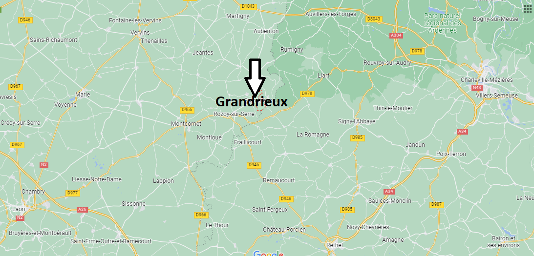 Où se situe Grandrieux (02360)