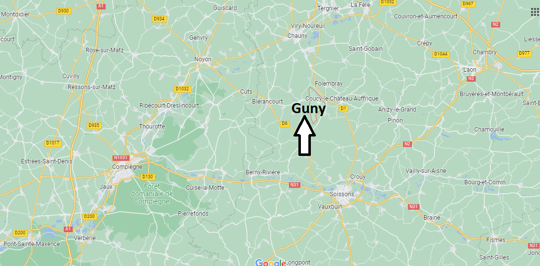 Où se situe Guny (02300)