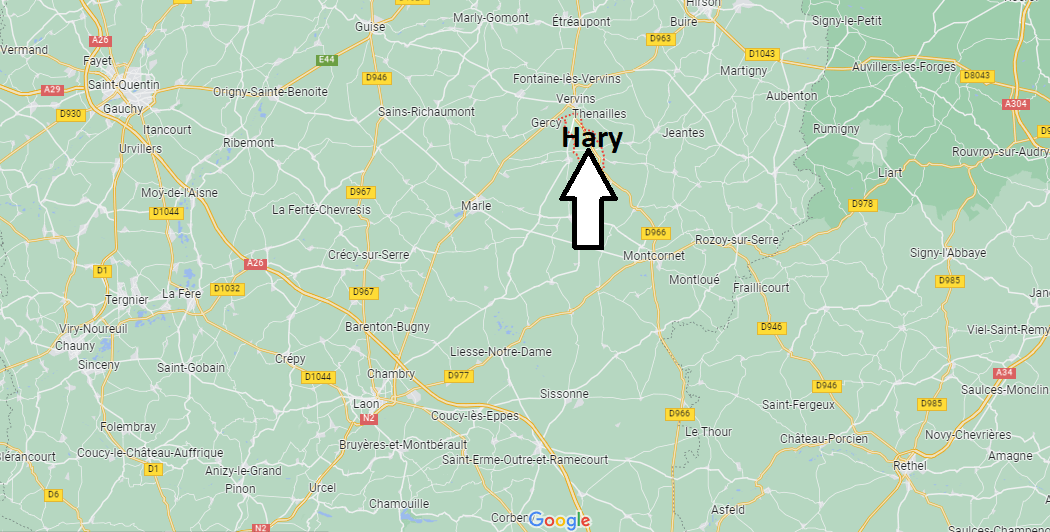 Où se situe Hary (02140)