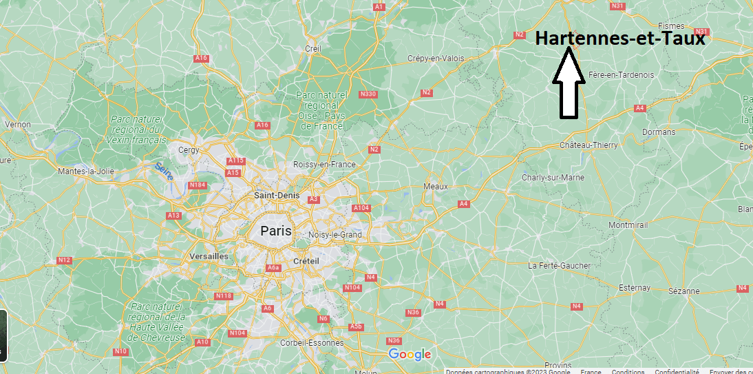 Où se trouve Hartennes-et-Taux