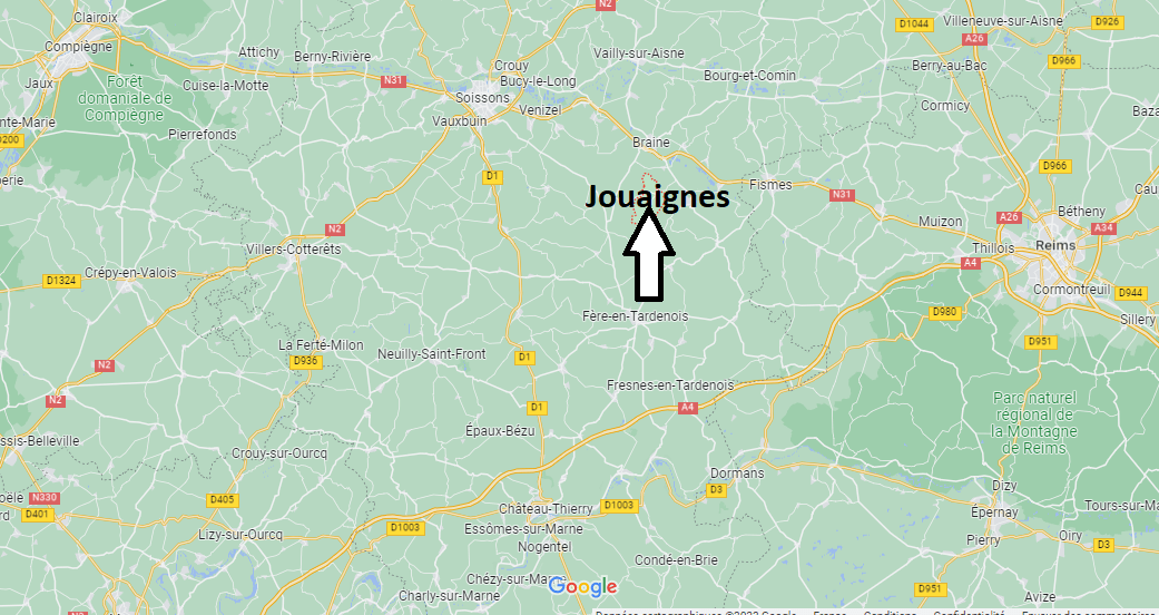 Où se situe Jouaignes (02220)