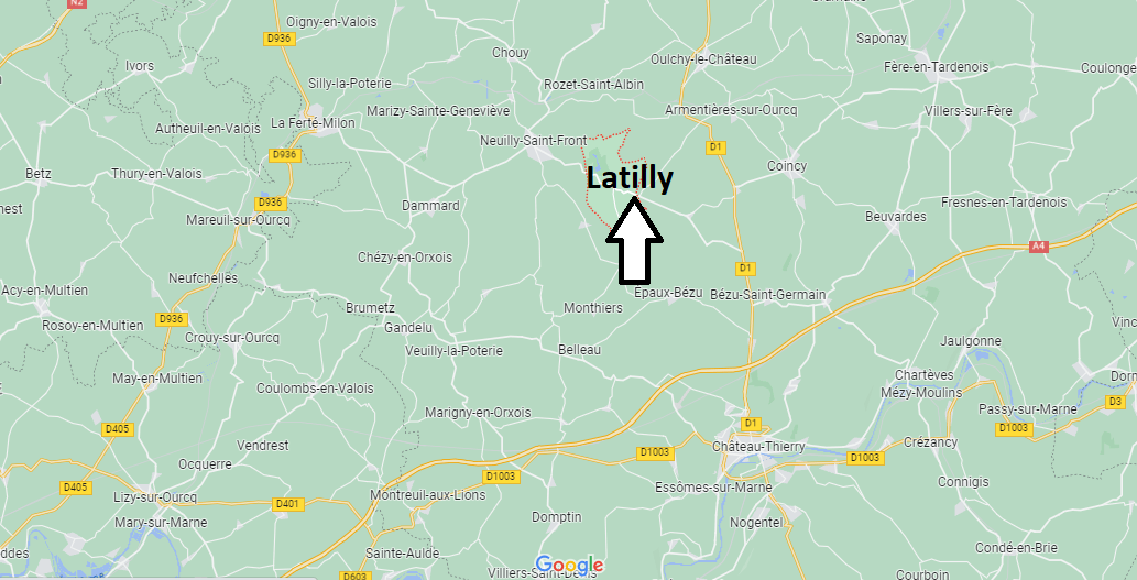 Où se situe Latilly (02210)