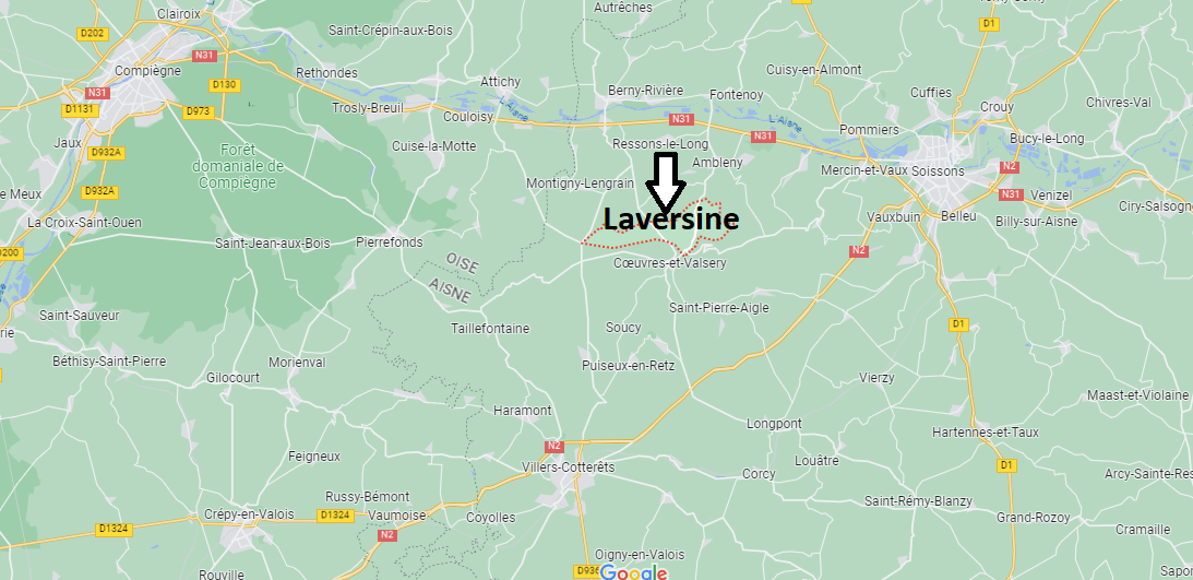 Où se situe Laversine (02600)