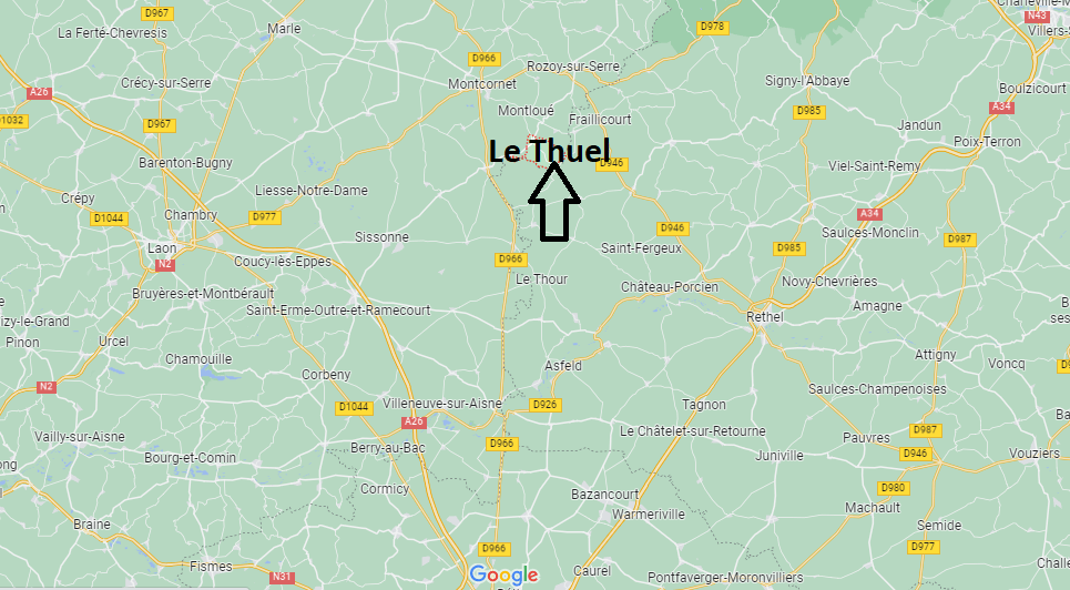 Où se situe Le Thuel (02340)