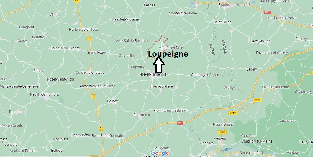 Où se situe Loupeigne (02130)