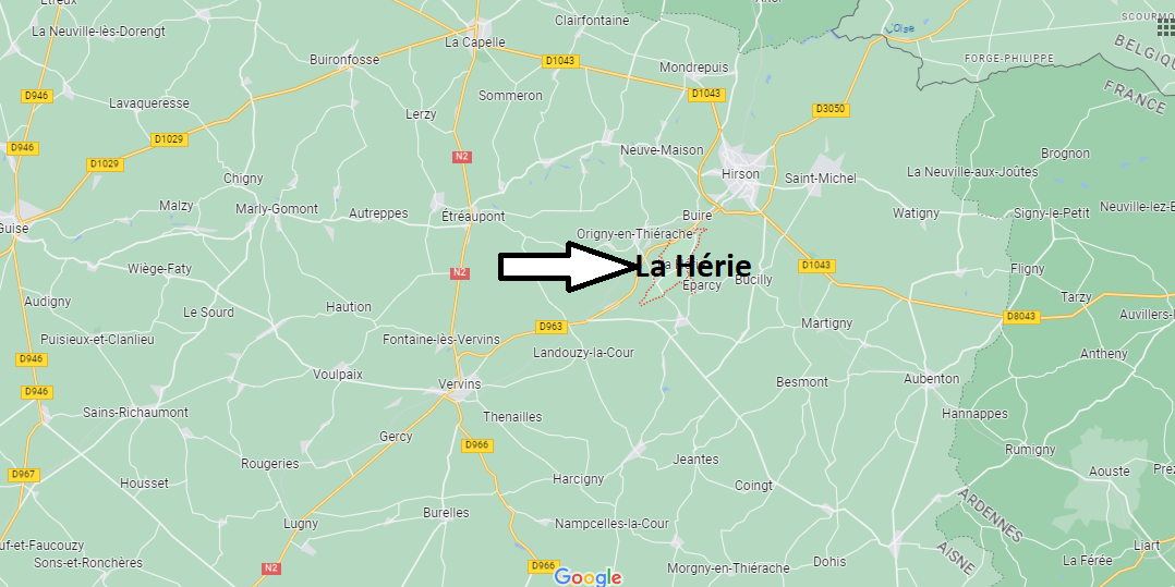Où se situe La Hérie (02500)