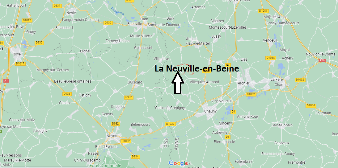 Où se situe La Neuville-en-Beine (02300)