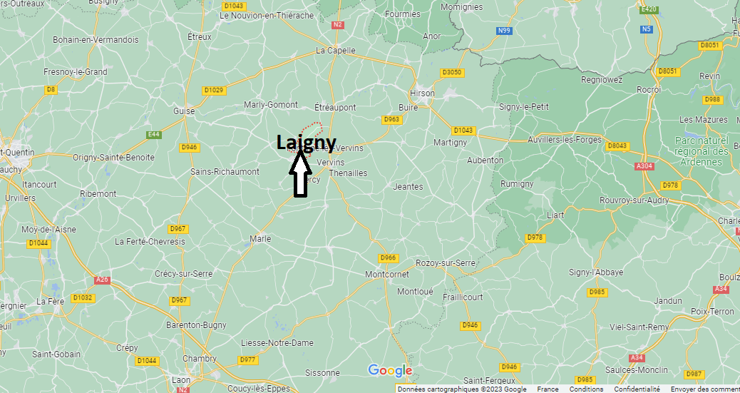 Où se situe Laigny (02140)