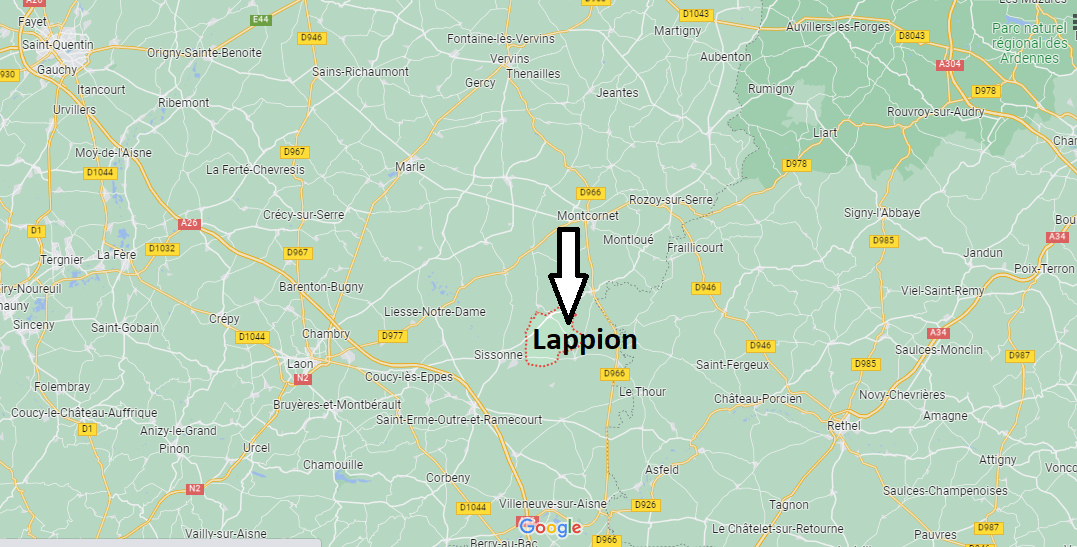 Où se situe Lappion (02150)