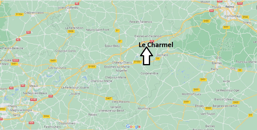 Où se situe Le Charmel (02850)