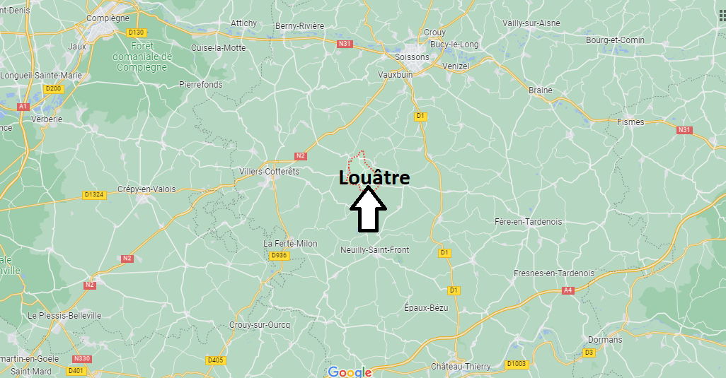 Où se situe Louâtre (02600)