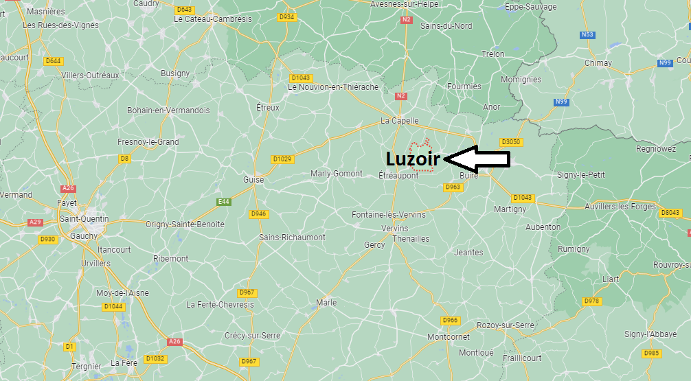 Où se situe Luzoir (02500)