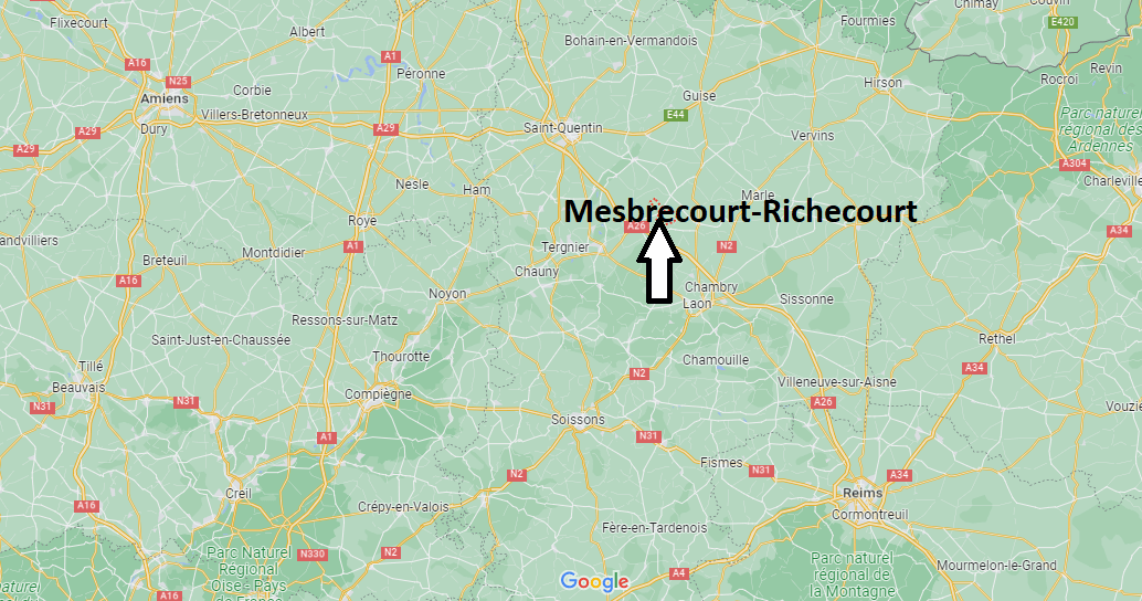 Où se situe Mesbrecourt-Richecourt (02270)