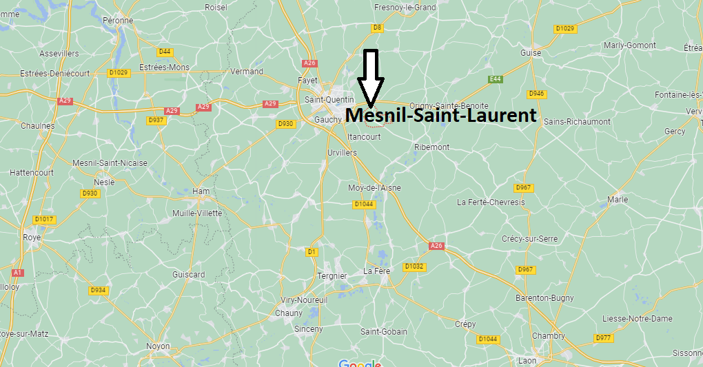 Où se situe Mesnil-Saint-Laurent (02720)