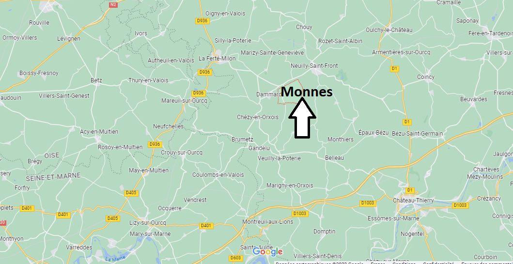 Où se situe Monnes (02470)