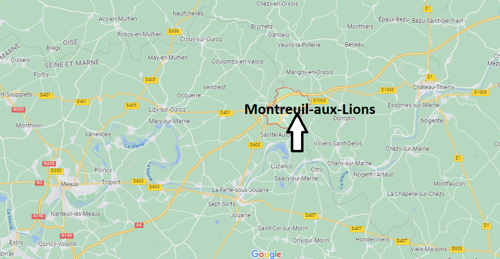Où se situe Montreuil-aux-Lions (02310)