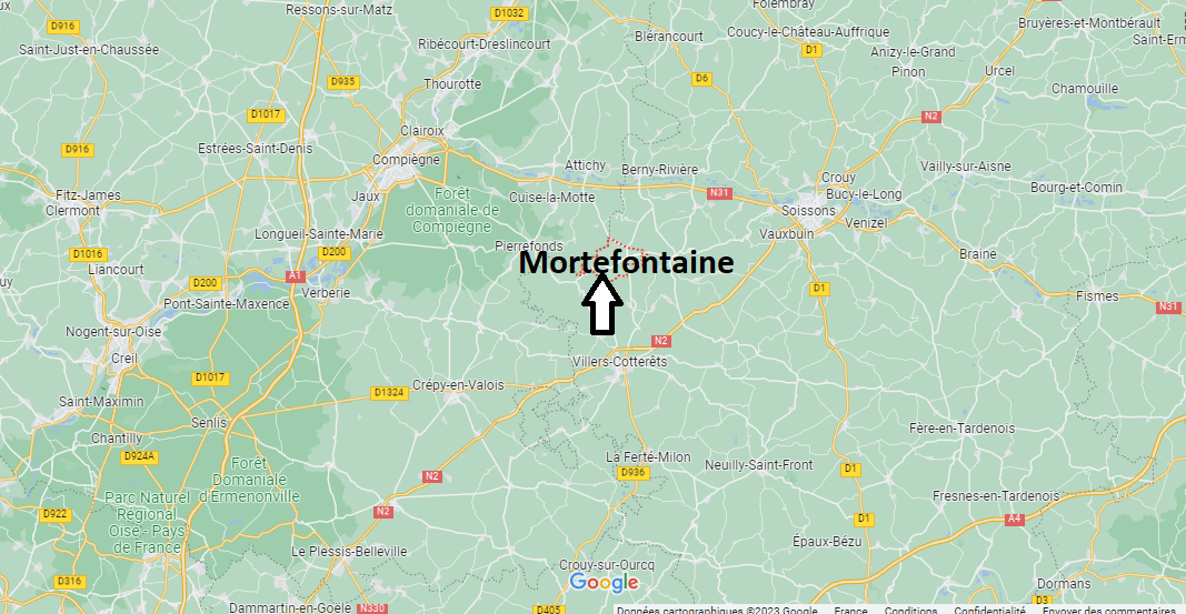 Où se situe Mortefontaine (02600)