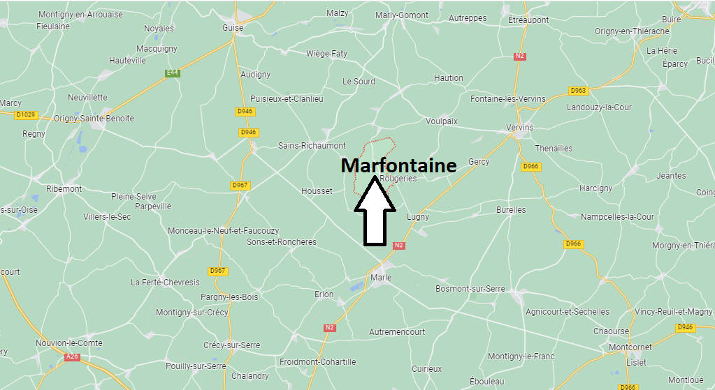 Où se situe Marfontaine (02140)