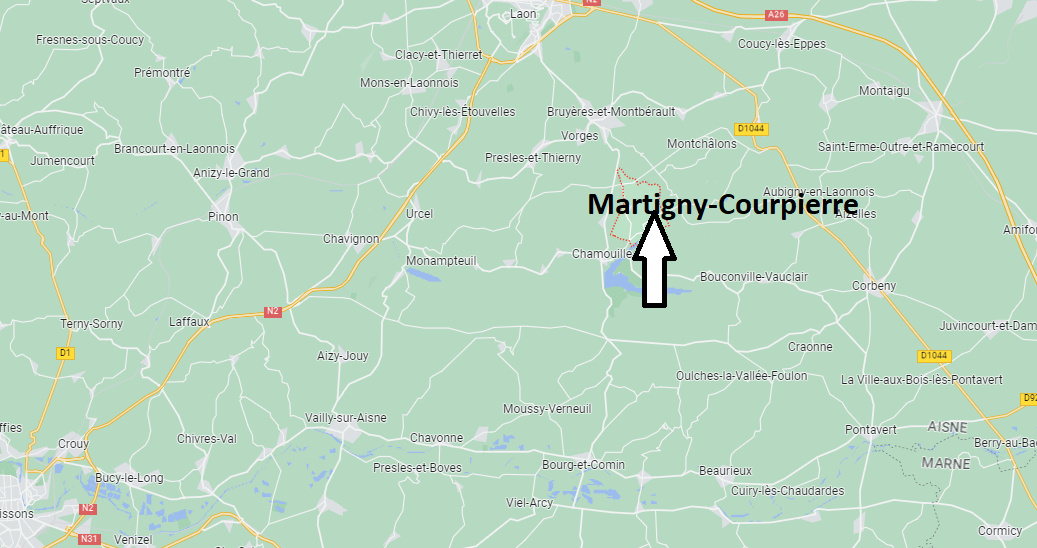 Où se situe Martigny-Courpierre (02860)