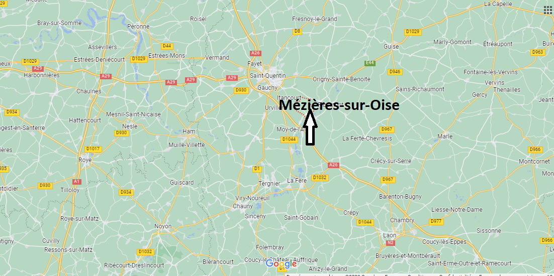 Où se situe Mézières-sur-Oise (02240)