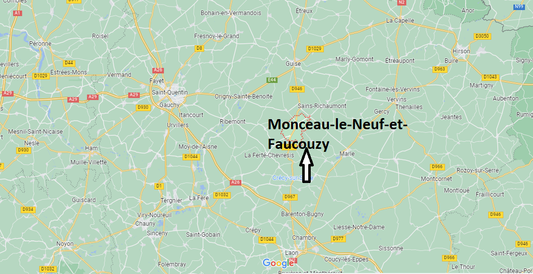 Où se situe Monceau-le-Neuf-et-Faucouzy (02270)