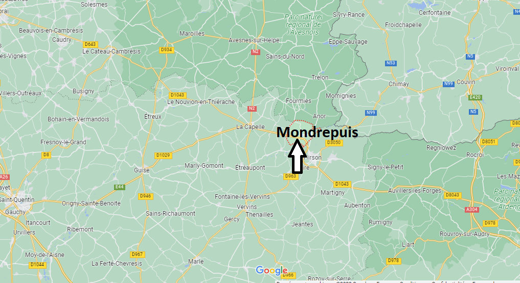 Où se situe Mondrepuis (02500)