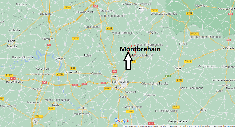 Où se situe Montbrehain (02110)