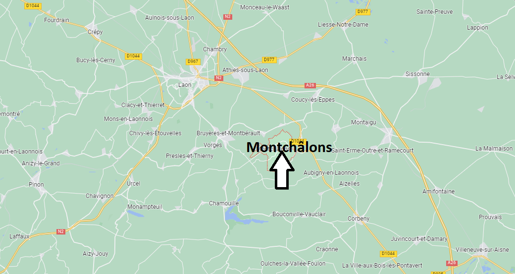 Où se situe Montchâlons (02860)