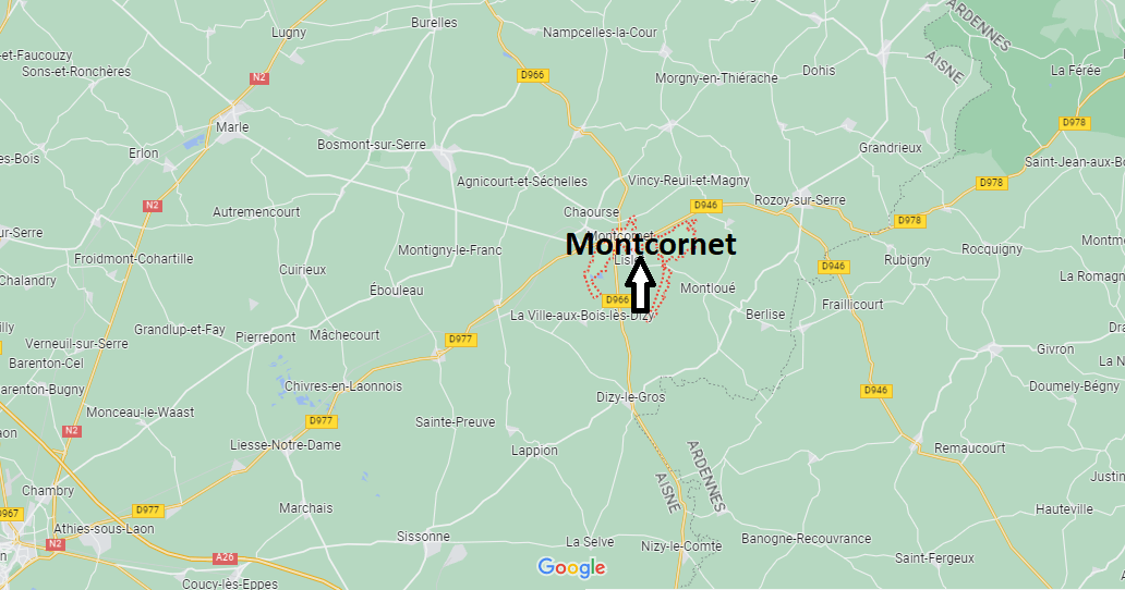 Où se situe Montcornet (02340)